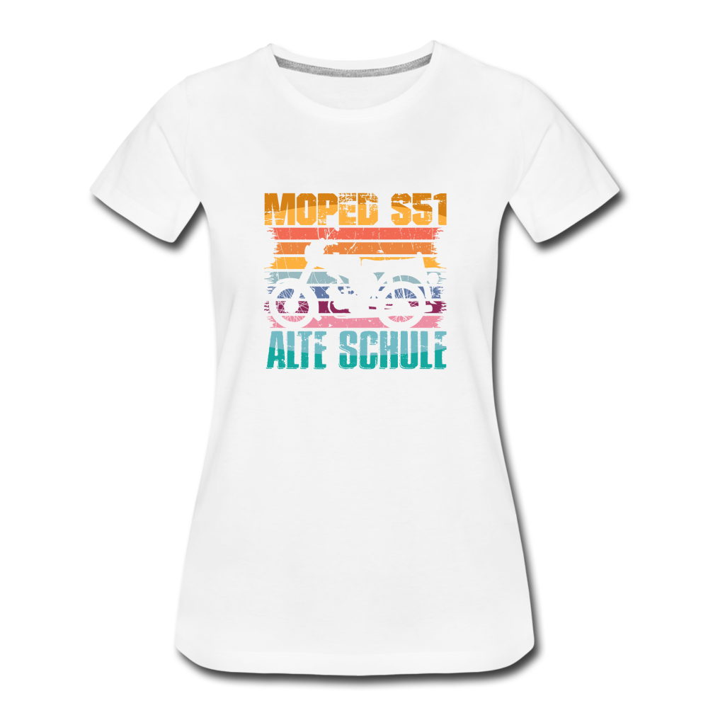 Moped S51 Alte Schule Damen T-Shirt - Weiß