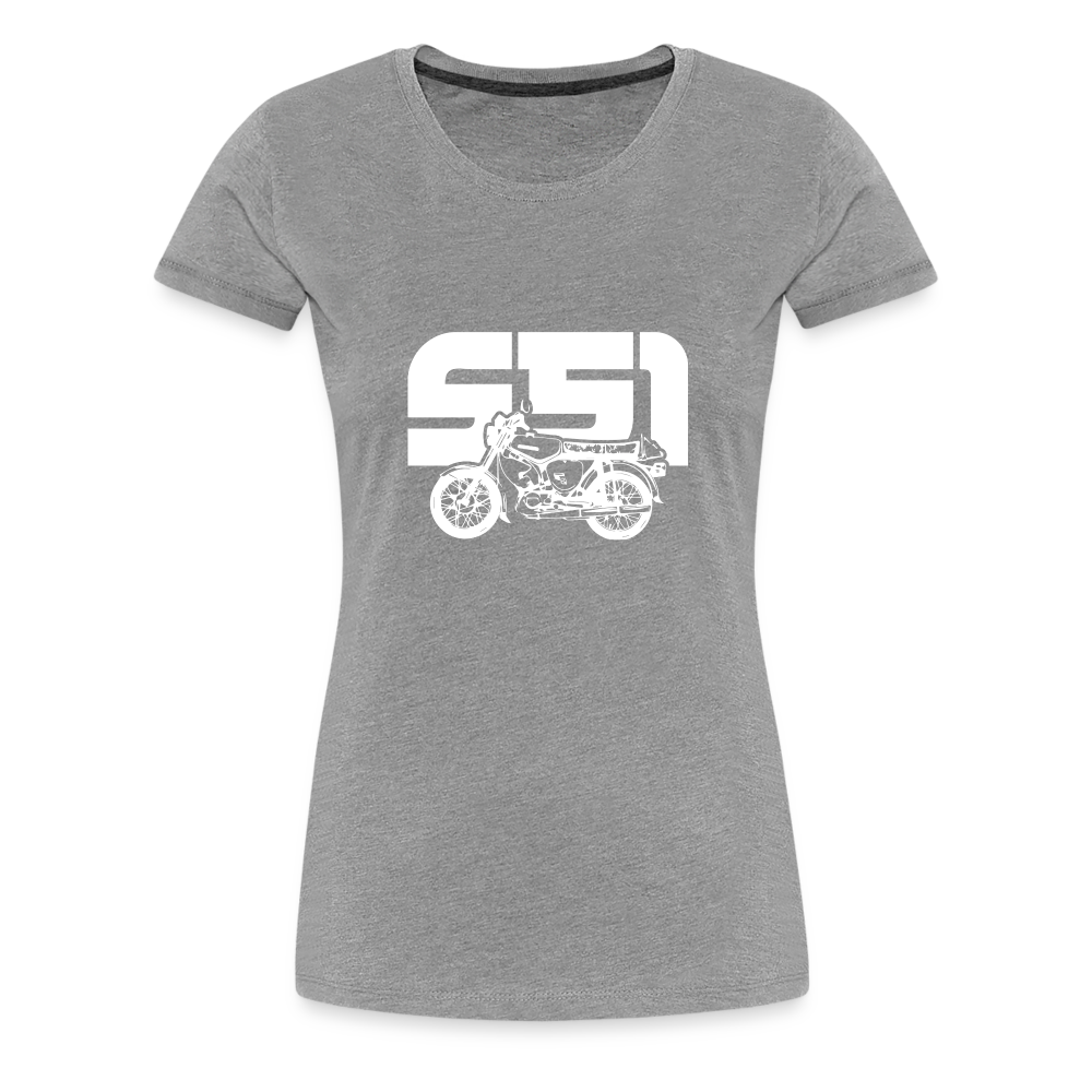 S51 Moped Fan Damen T-Shirt - Grau meliert