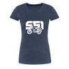 S51 Moped Fan Damen T-Shirt - Blau meliert